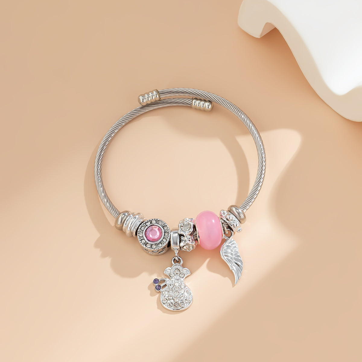 Vintage Charm Bracelet for Women & Girls - Open Beaded, Adjustable & Available in Various Shapes!