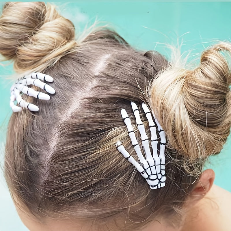 Creepy Cute Skeleton Hair Claws Clips - Perfect for Horror Party Decor, Cosplay Costumes & Valentine's Day Gifts!