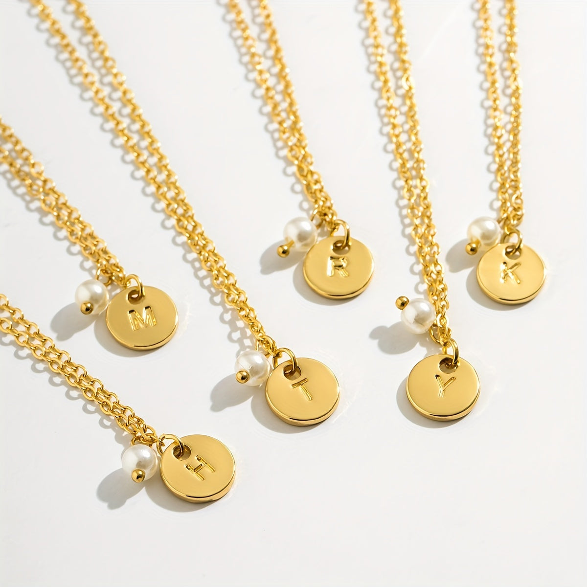 Vintage-Inspired Faux Pearl Alphabet Pendant Necklace - Perfect for the Stylish Female!