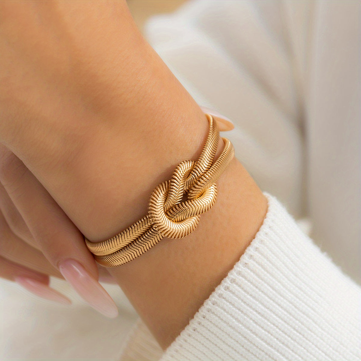 Punk-Inspired Multi-Layer Chain Bracelet - Vintage Big Ball Personality Hand Jewelry For Women & Girls