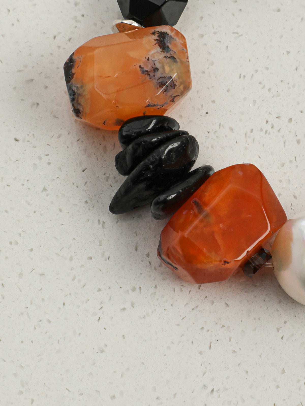 Red Agate & Baroque Pearl /Vitality & Protection/ "Crimson Tide" Bracelet/Halloween Picks