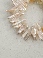 Natural Citrine & Stick Baroque Pearl /Abundance & Solar Radiance/ "Golden Sunburst" Bracelet
