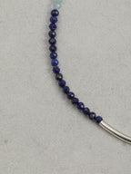 Aquamarine, Lapis Lazuli & Pearl/Confidence & Wisdom & Femininity/"Sunny Isle Silver Song" Triple Wrap Bracelet