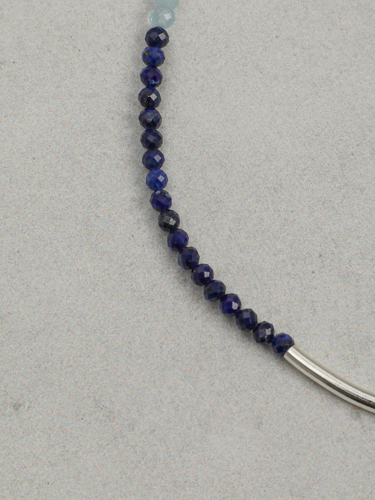 Aquamarine, Lapis Lazuli & Pearl/Confidence & Wisdom & Femininity/"Sunny Isle Silver Song" Triple Wrap Bracelet