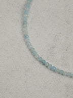 Aquamarine, Lapis Lazuli & Pearl/Confidence & Wisdom & Femininity/"Sunny Isle Silver Song" Triple Wrap Bracelet