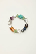 Multi-Gemstone, Blue Kyanite & Baroque Pearl /Chakra Alignment & Clarity/ "Prismatic Ripple" Bracelet