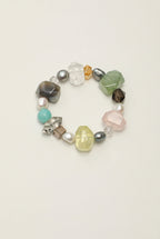 Multi-Gemstone, Persian Agate & Baroque Pearl /Chakra Harmony & Abundance/ "Gathered Light" Bracelet