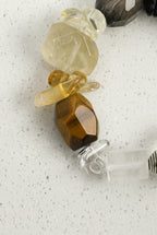 Multi-Gemstone Protection & Abundance/Strength &  Courage "Luminous Obsidian & Inky Pearl" Bracelet