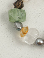 Multi-Gemstone, Persian Agate & Baroque Pearl /Chakra Harmony & Abundance/ "Gathered Light" Bracelet