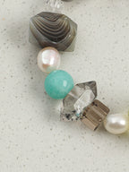 Multi-Gemstone, Persian Agate & Baroque Pearl /Chakra Harmony & Abundance/ "Gathered Light" Bracelet