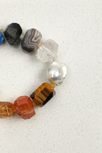 "Prismatic Radiance" Baroque Pearl & Multi-Gemstone Energy Harmony Bracelet