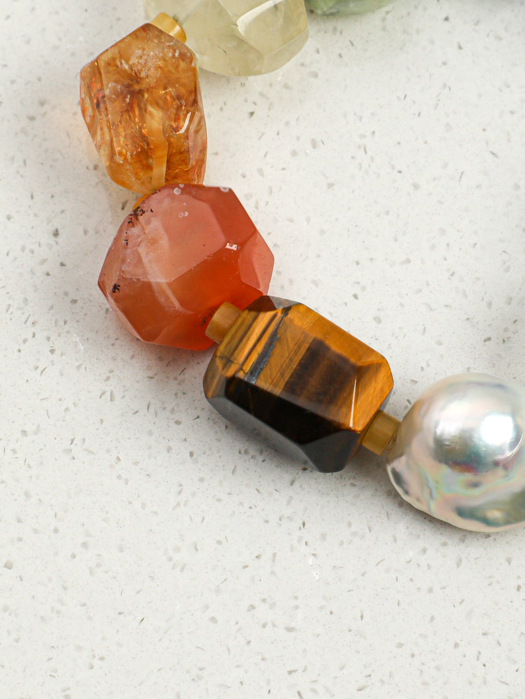 "Prismatic Radiance" Baroque Pearl & Multi-Gemstone Energy Harmony Bracelet