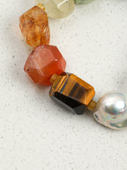 "Prismatic Radiance" Baroque Pearl & Multi-Gemstone Energy Harmony Bracelet
