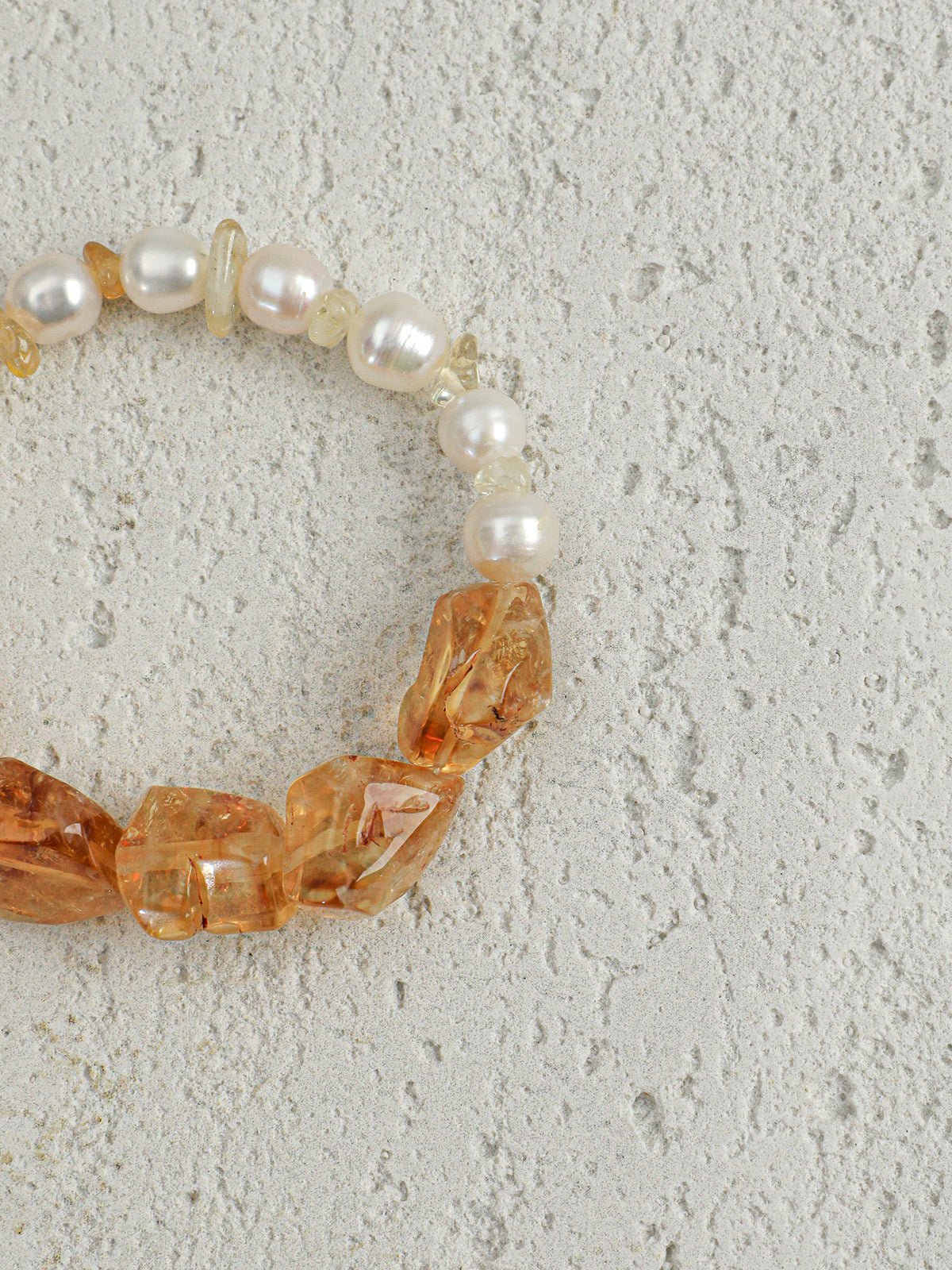 Brazilian Citrine, Citrine &Pearl/Abundance & Happiness & Femininity/"Soft Glow" Bracelet
