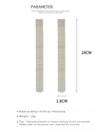 FN Slim Temperament Long Tassel Pendant Earrings LOJS44