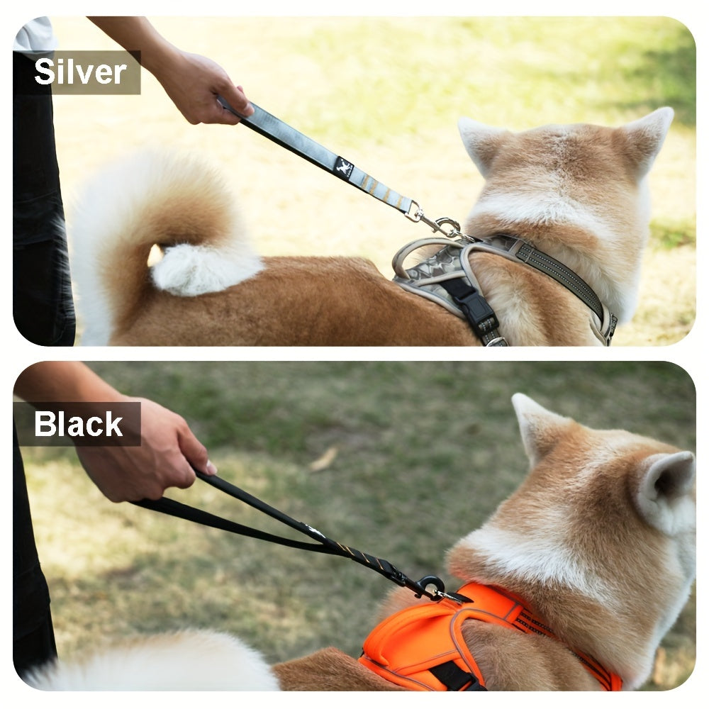 Reflective Short Nylon Webbing Dog Leash For Large And Medium Dogs