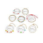 Handmade 8Pcs Colorful Beads Bracelets Set For Women Girls