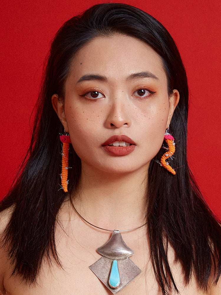 LB Hand Crochet "Dragon Whisker" Earrings LOJL110