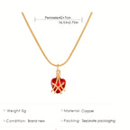 Barbie Diamond Castle Love Necklace Heart Shaped Lucky Necklace Couple Girlfriends Necklace Princess Necklace
