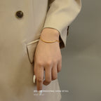 Simple personality heart-shaped titanium steel 18K gold plated