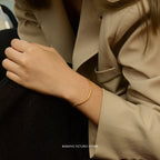 Simple personality heart-shaped titanium steel 18K gold plated