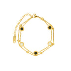Vintage cold wind minimalist titanium steel 18K gold plated