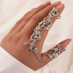 Gothic Carved Crystal Finger Ring - A Stunning Statement Piece for Women
