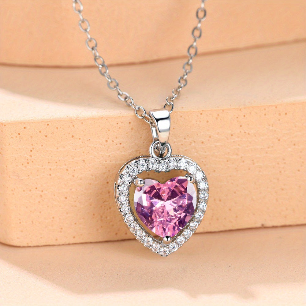Gorgeous White Crystal Pendant Necklace - A Timeless Valentine's Day Gift for the Special Woman in Your Life!