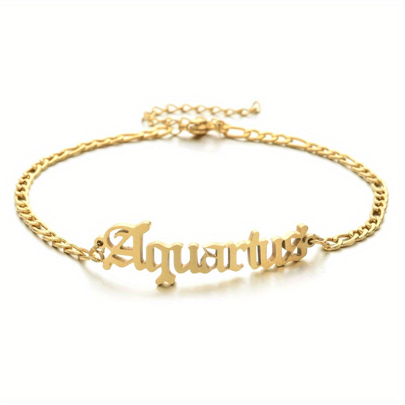 Shine Bright with Our 18K Gold Plated 12 Constellation Anklet - Adjustable and Dainty, Perfect for Birthday Gifts!
