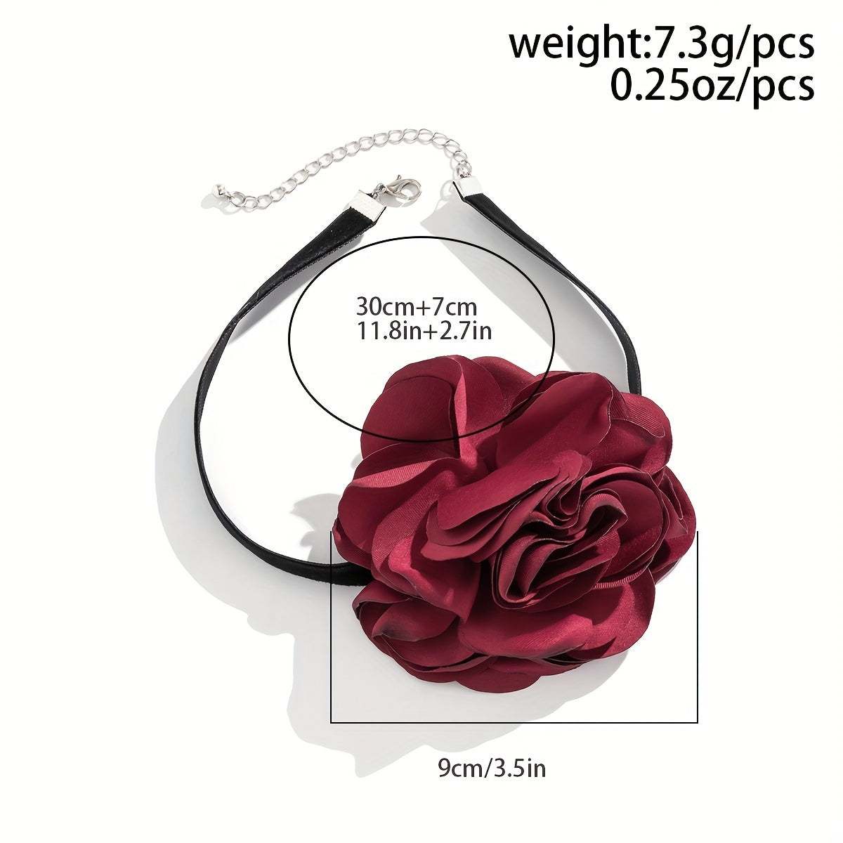 Vintage French 3D Flower Velvet Design Necklace Holiday Party Banquet Accessories For Women Vacation Favors