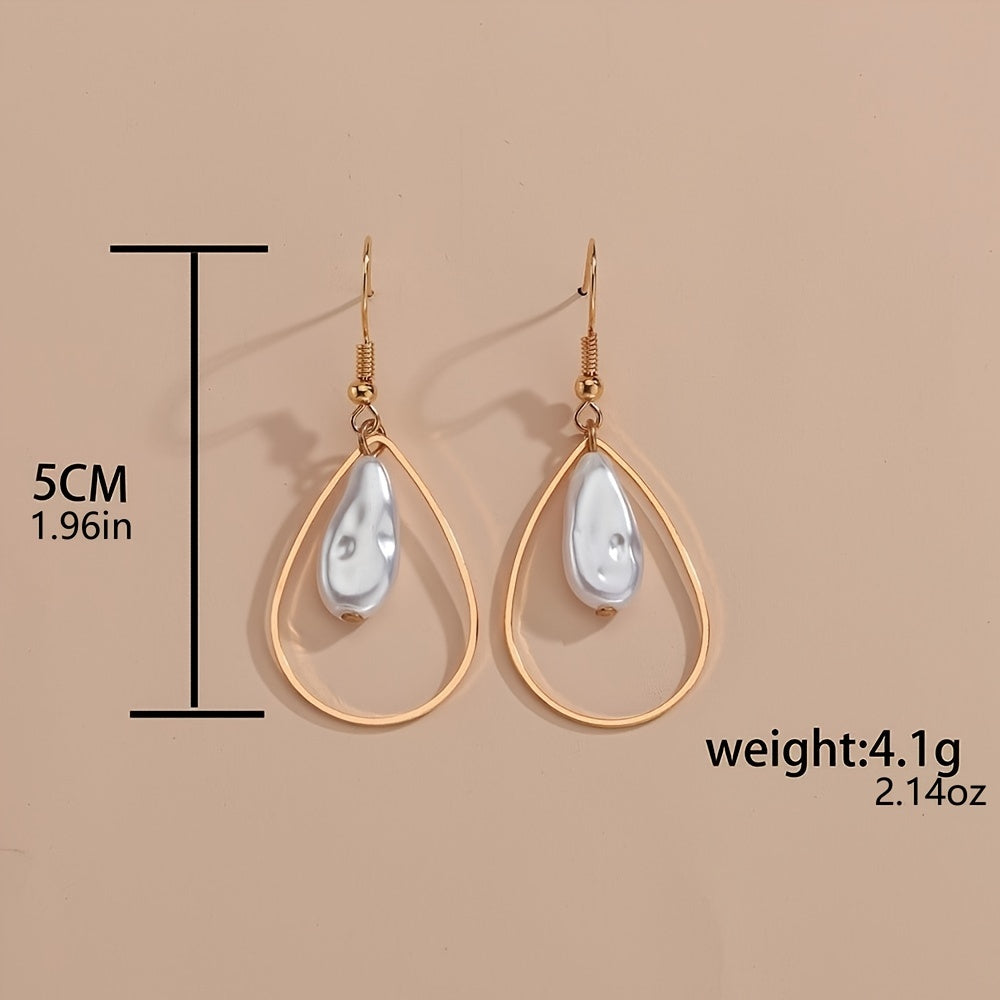 Stylish Waterdrop Faux Pearl Earrings for Women and Girls - Perfect Jewelry Gift