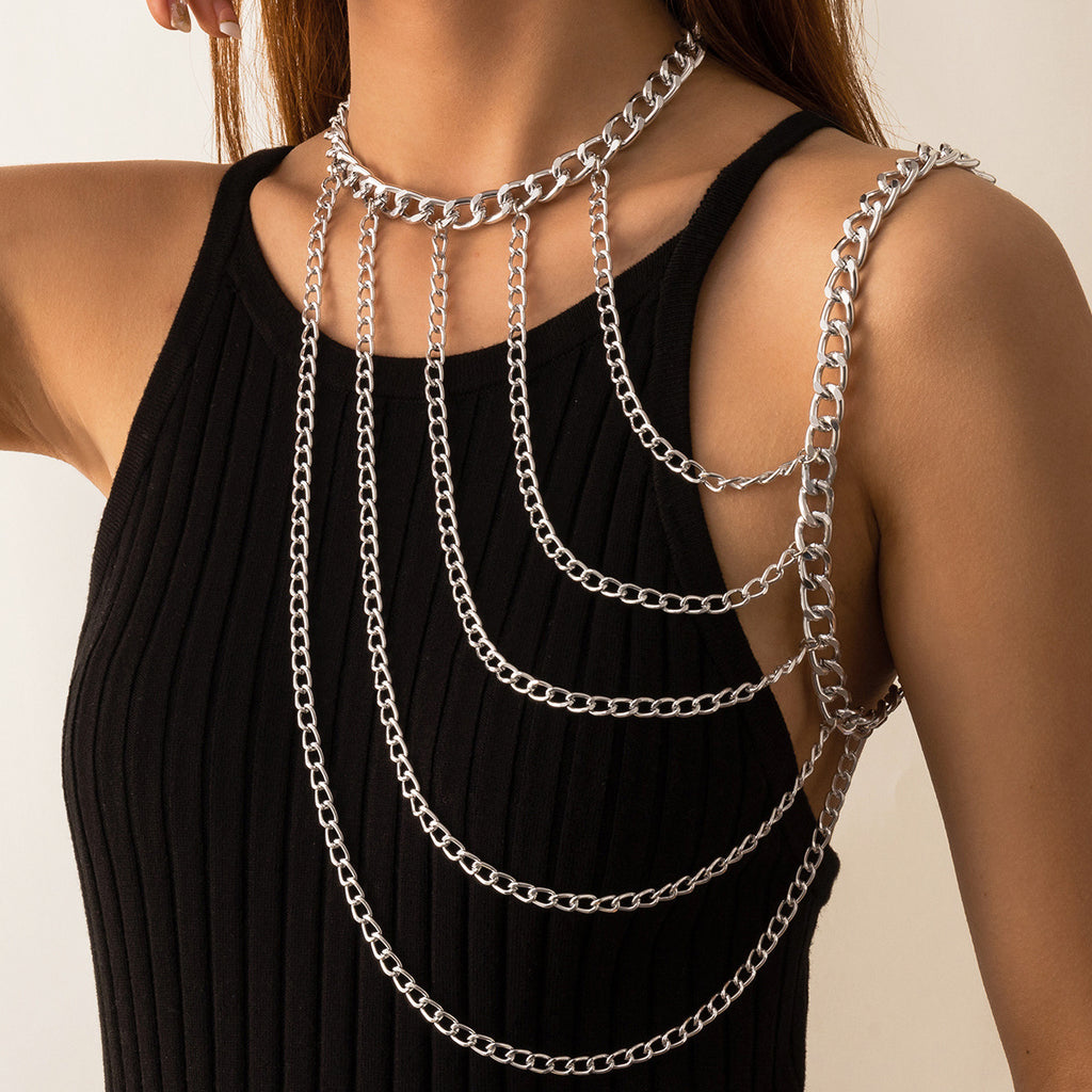 Punk-ify Your Look with This Stylish Multi-Layer Body Chain!