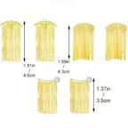 Vintage Light Luxury Tassel Dangle Earrings Women's High-end Waterfall Earrings Retro Gift For Girls Women (1 Pair)
