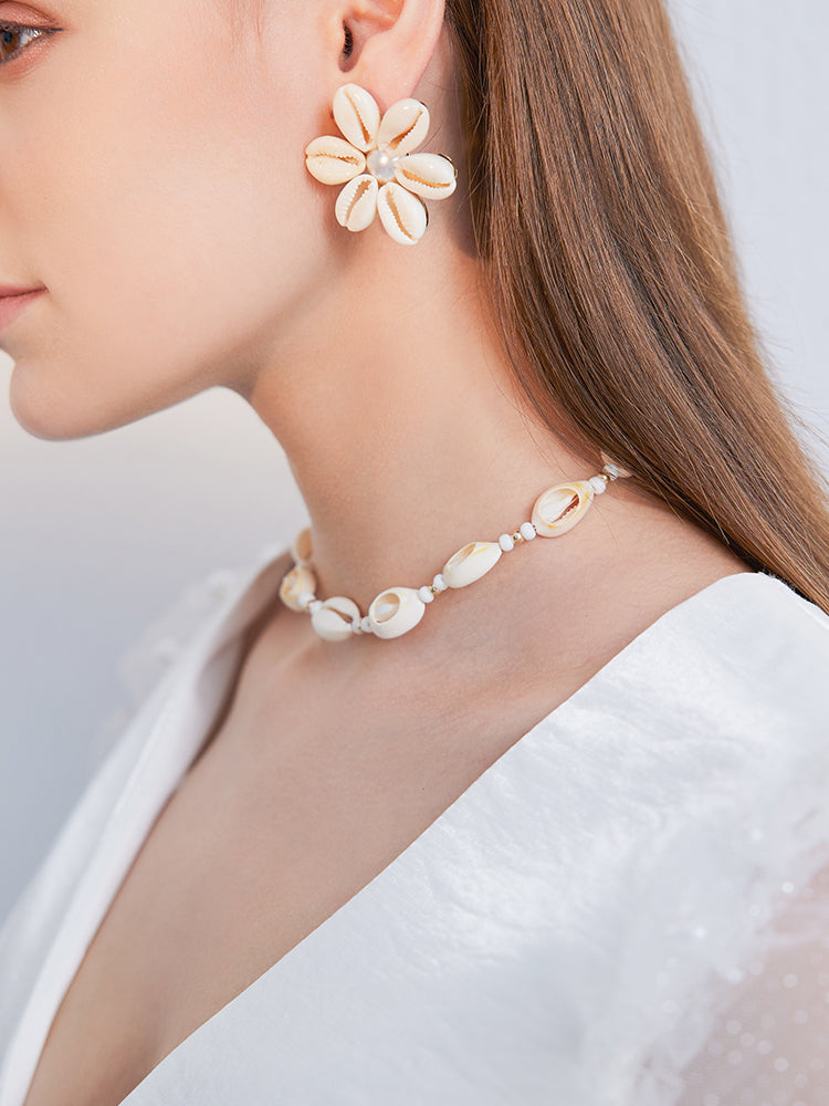 FN Clavicle Chain Shell Necklace LOJS76