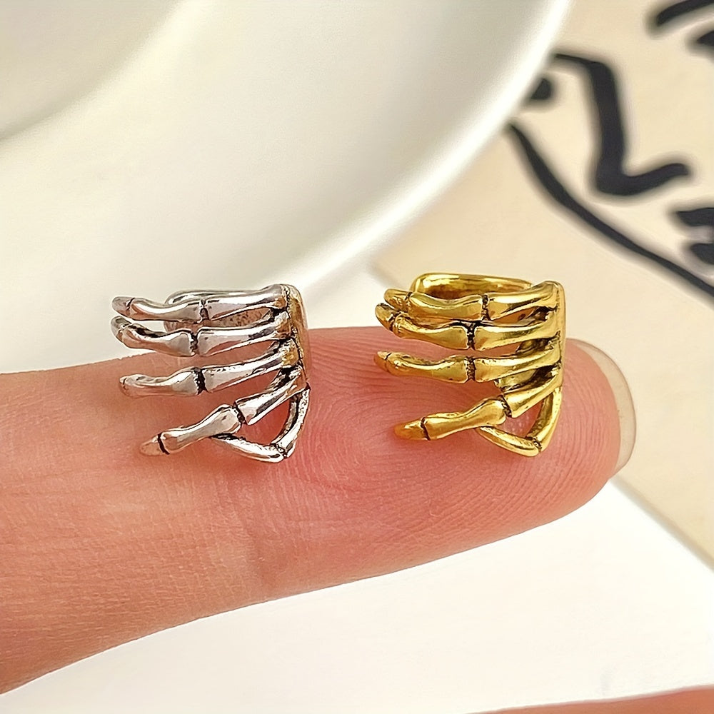 Punk Skull Ear Clips: Add a Touch of Edge to Your Look!