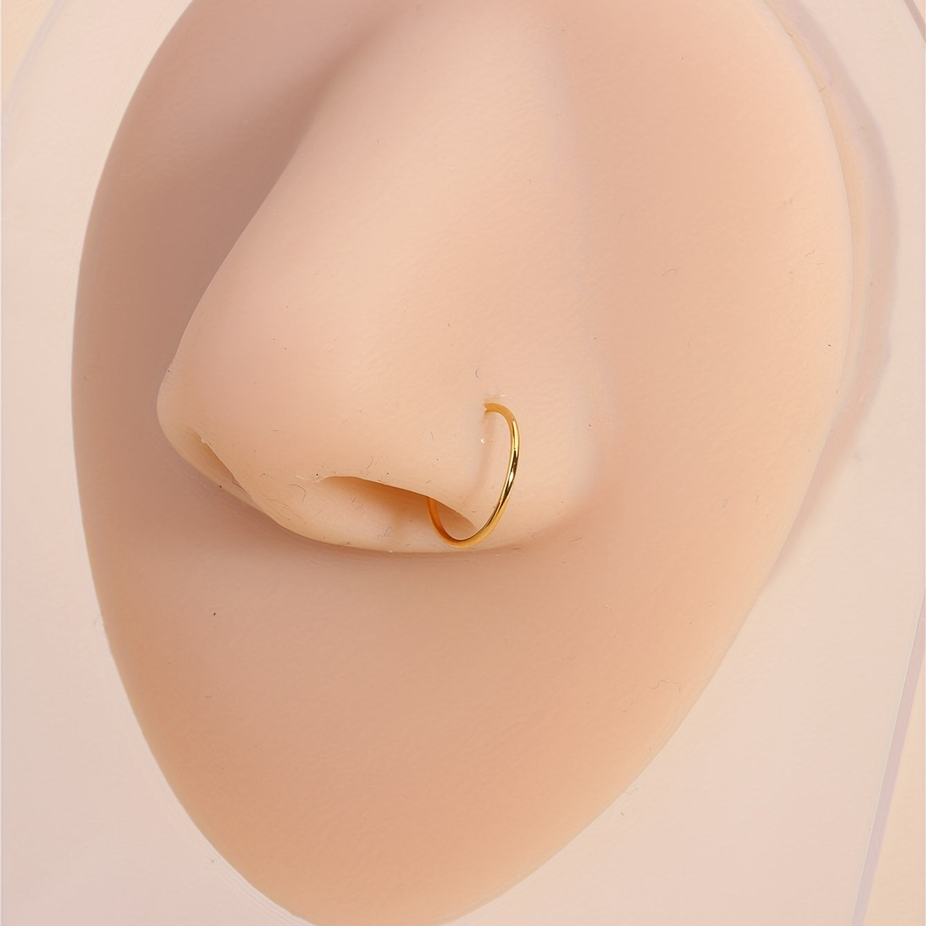 Upgrade Your Piercing Game with 20 Pieces of Simple Copper Hoop Nose Rings, 18K Gold Plated