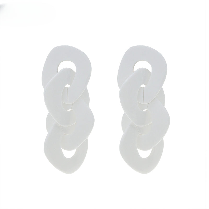 FN Acetate Acrylic Irregular Chain Earrings  LOJS128