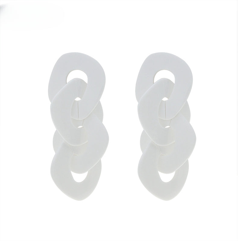 FN Acetate Acrylic Irregular Chain Earrings  LOJS128