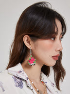LB Hand Crochet Cute "Dragon Fruit" Earrings LOJL107