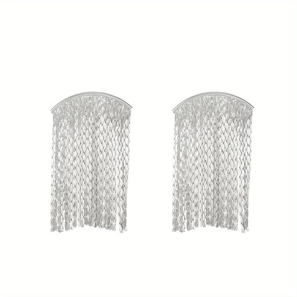 Vintage Light Luxury Tassel Dangle Earrings Women's High-end Waterfall Earrings Retro Gift For Girls Women (1 Pair)