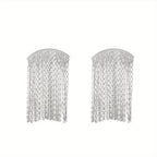 Vintage Light Luxury Tassel Dangle Earrings Women's High-end Waterfall Earrings Retro Gift For Girls Women (1 Pair)