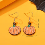 Cute Halloween Pumpkin Shaped Alloy Pendant Earrings - Perfect Gift for Women on Birthdays & Special Occasions!