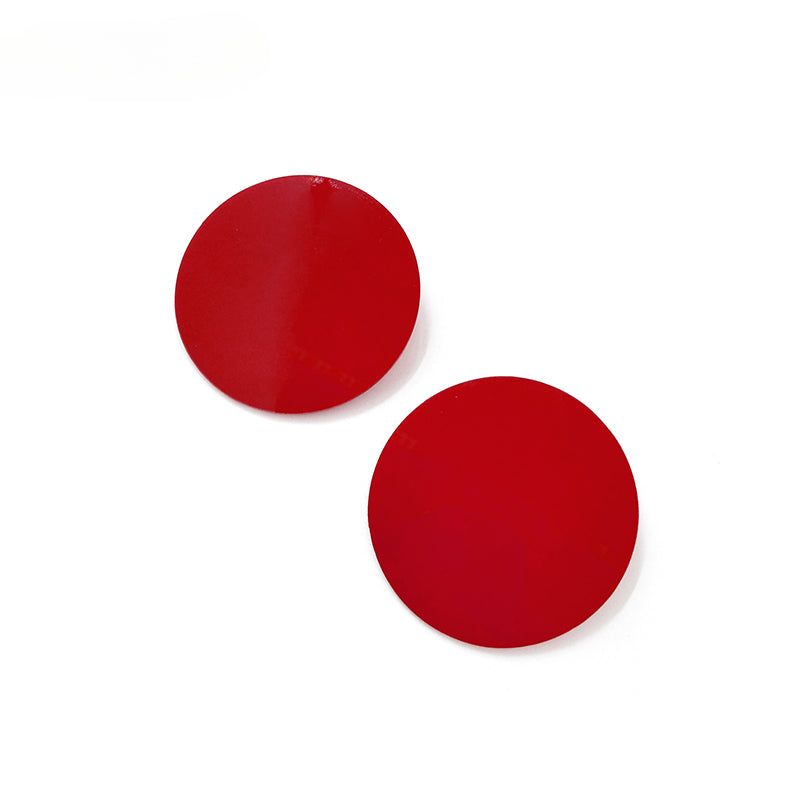 FN Color Disc Acrylic Ball Earrings LOJS43