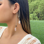 Glamorous Star-Shaped Crystal Tassel Earrings - Add Sparkle to Any Outfit!