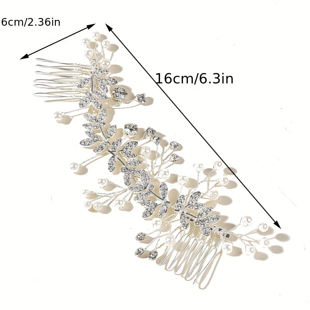 Leaf Flower Hair Comb Headband Tiara Headband Hair Accessories For Women Wedding Accessories Bride Hair Jewelry
