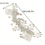 Leaf Flower Hair Comb Headband Tiara Headband Hair Accessories For Women Wedding Accessories Bride Hair Jewelry