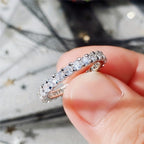 Gleaming White Zircon Ring: Perfect for Weddings & Engagements, Size 6-10