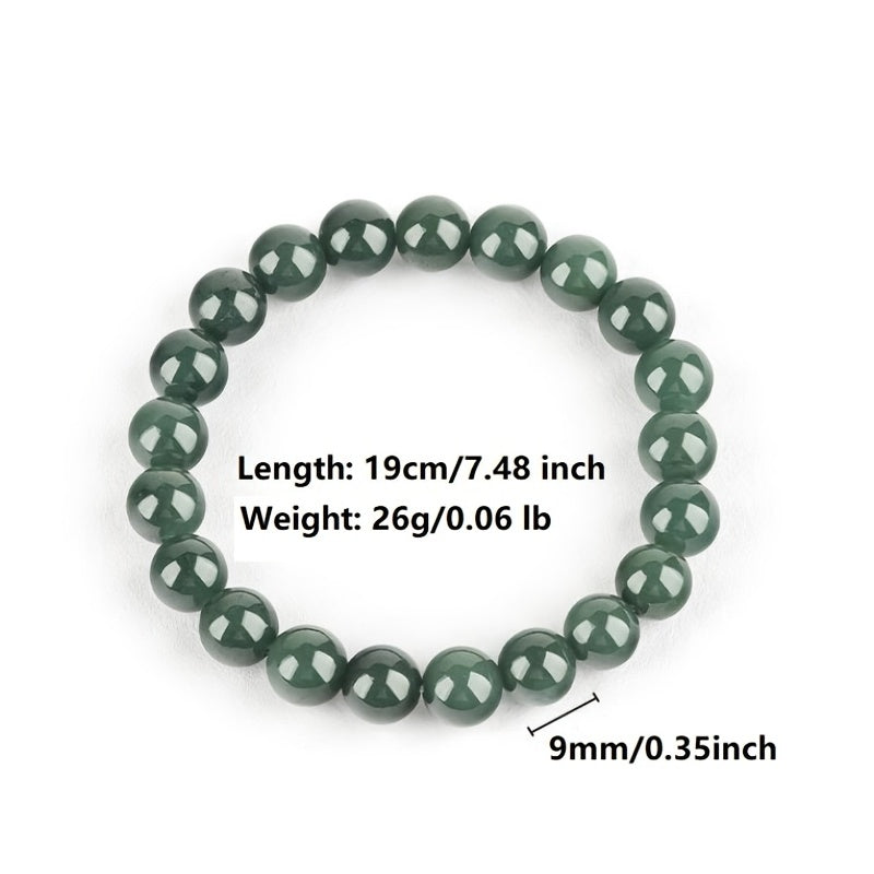Cooling Natural Jade Beaded Bracelet - Soothes and Relaxes Tired Muscles