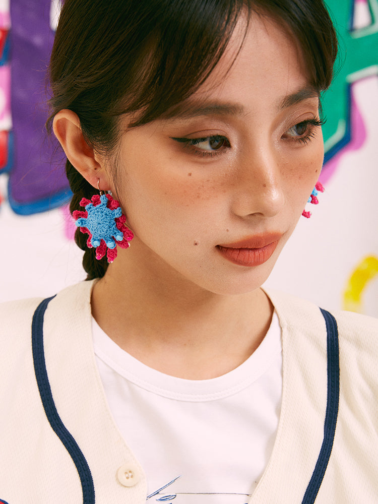 LB Hand Crochet Colorful "Inkjet" Earrings LOJL105