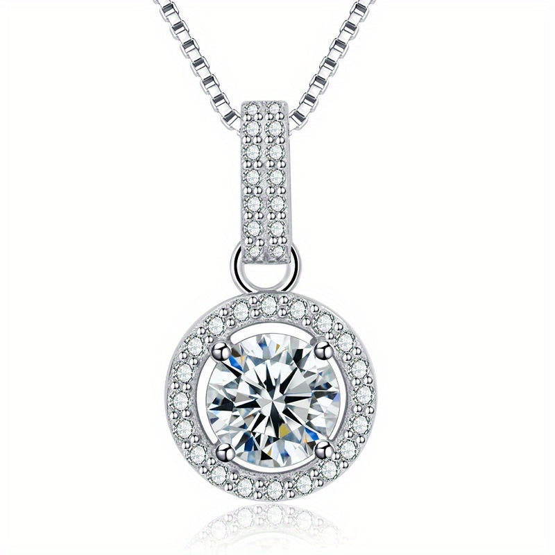 1pc Stunning 1ct D Color VVS Moissanite Necklace for Men - Classic and Simple Design, Fine Jewelry Accessory for Trendy Style in 2023